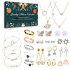 Jewelry Advent Calendar 2025, 24 Surprise Jewelry Collection with Bracelets,