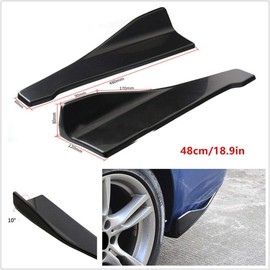 Universal Rear Bumper Lip Lower Corner Valance Covers Splitter Spoilers…
