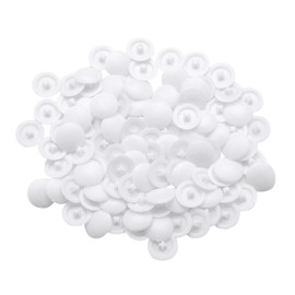 100 Pcs White Easy to Install Screw Cap Covers Assortment Kit, Plastic Self-Tapping Caps Hole Covers for Phillips Screws Head, Cabinet, Decoration Tapping Fasteners，Self-Tapping Screws(17MM)