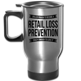 Shirt Luv Retail Loss Prevention Travel Mug Gifts - Funny Appreciation Thank You For Men Women New Job 14 oz Mug Silver