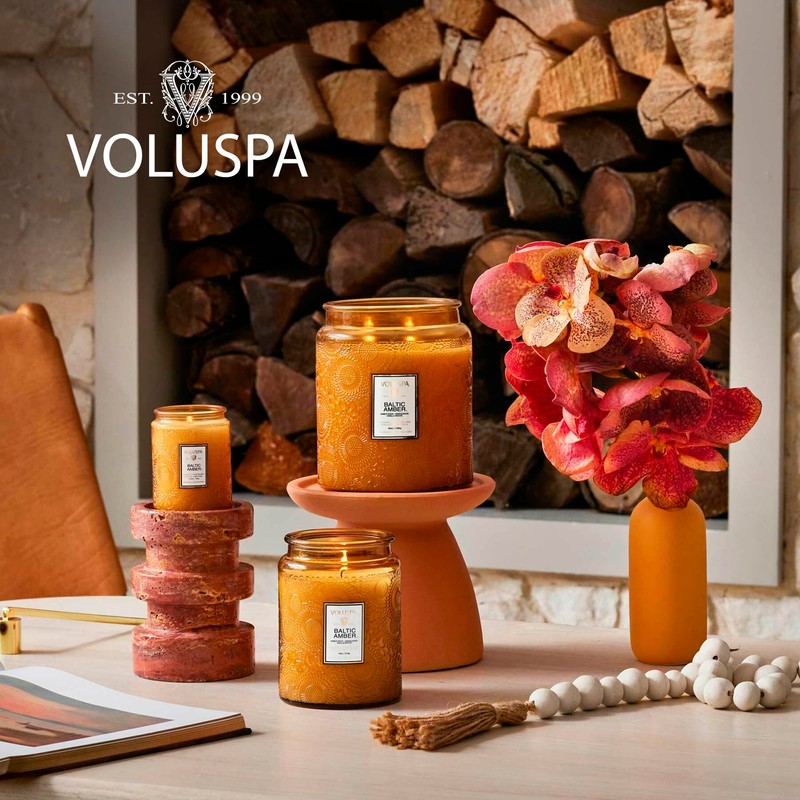 Voluspa Baltic Amber, Large Candle Jar, 18 oz, 100 Hour
