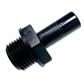 W4 Male Stem Adaptor - Black, 1/2 Inch