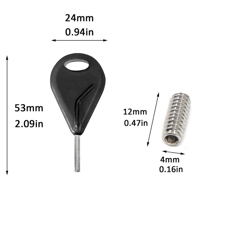 AQUBONA Surf Fin Keys & Screws, Surf Fin Tool Single