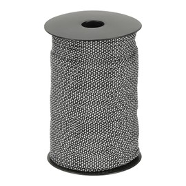 sourcing map 550 Paracord 200 Feet, 4mm 7 Strand Parachutes Cord Spool Survival Strong Rope String for Camping Hiking Fishing, White/Black