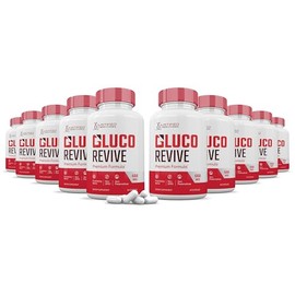 (10 Pack) Gluco Revive Pills 688MG Glyco Support Premium Formula Gluorevive Glycogen Support Formulated Hawthorne Hibiscus Garlic Juniper Powder Olive Forskolin Green Tea Extract 600 Capsules