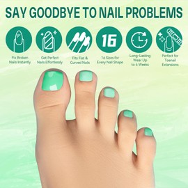 160PCS Straight Polygel Nail Forms for Toes, Reusable Dual Forms for Poly Extension, Full Cover Molds for Acrylic Toenails Pedicure, DIY Nail Art at Home, Tonenails Builder Gel Forms