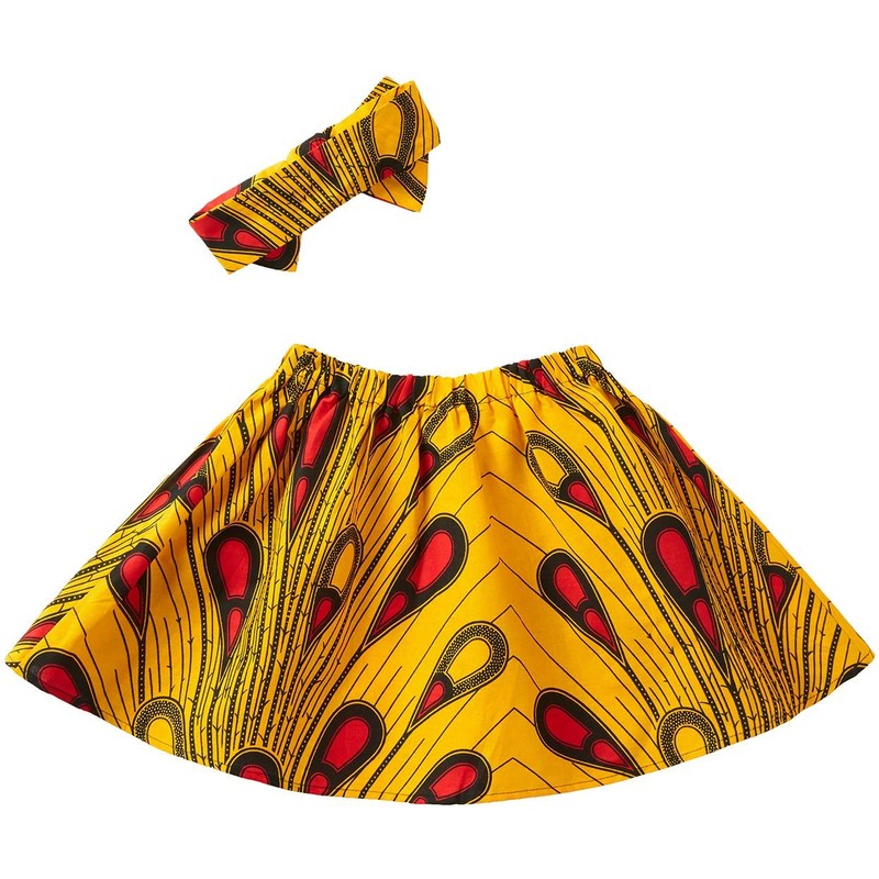 HongyuAmy - Juego de falda para bebé con estampado africano,