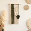 Macrame Leaves Tapestry Wall Decor- Bohemian Woven Tapestries Green Leaves