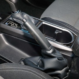 Bilisin Compatible with Toyota Tacoma Central Control Gear Shift Indicator Panel Frame Trim Sticker Carbon Fiber Interior Accessories for Toyota Tacoma 2015-2022(Black)