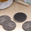 Creative Home Natural Charcoal Marble Set of 4 Pieces Round