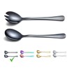Berglander Black Salad Server Set, Stainless Steel Salad Serving Set