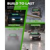 HLauto 604N Emergency Dash Strobe Lights: 2x16.8 inch Green White