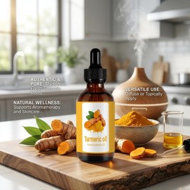 Aceite de cúrcuma para rostro, juego de 2 paquetes, aceite esencial cúrcuma natural para aclarar la piel, fórmula vegana y libre crueldad animal