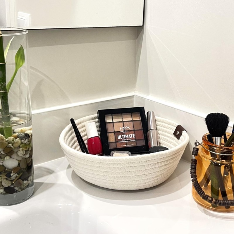 ASTER HOME Multipurpose Cotton Storage Baskets - Set of 3