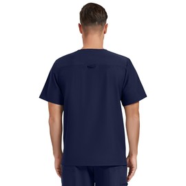 Kitmaz Large Medical Scrub Tops for me-Soft Stretch V-Neck Top Scrubs with 3 Pockets