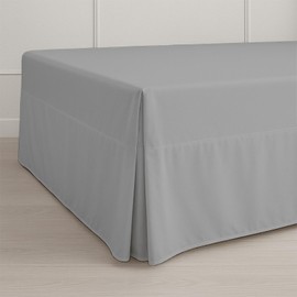 ARlinen King Bed Skirt – Tailored/Pleated Design, 15" Drop with Split Corners, Wrinkle-Free Microfiber, Easy Fit for Box Spring or Bed Frame, King,Light Grey