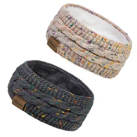 YSense YSense Womens Ear Warmer Headband Cable Knit Winter Headbands Fleece Lined Ear Warmers Stocking Stuffers Gifts for Women