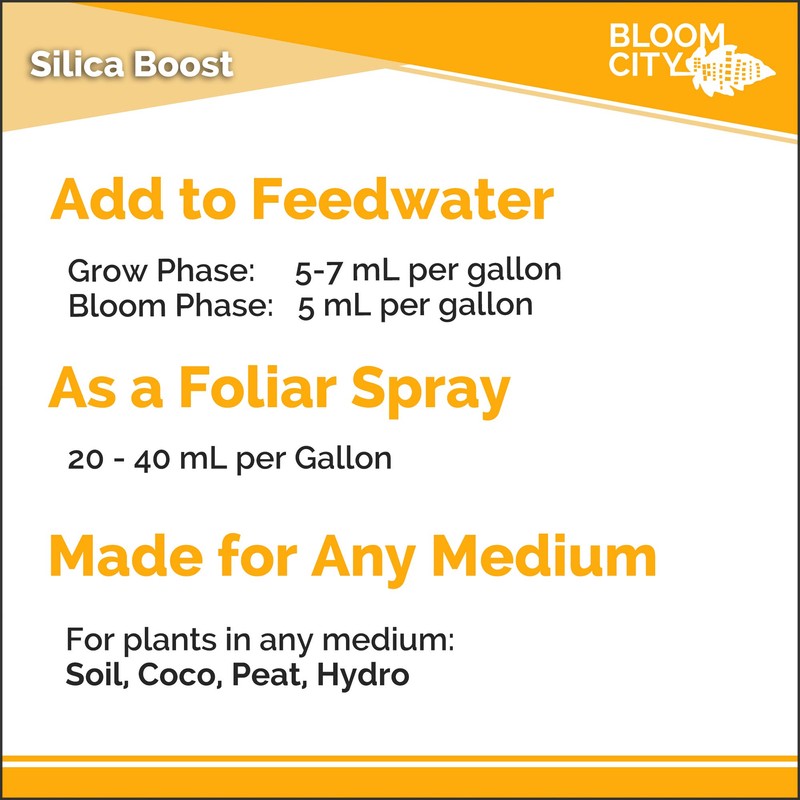 Bloom City Liquid Silica Boost Fertilizer and Supplement, Gallon (128