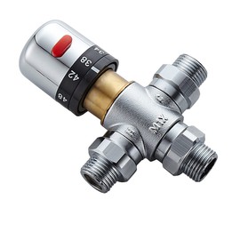 Gangang Tempcontrol G1/2 Solar Energy Brass Thermostatic Water Mixing Valve(Thermostatic Valve A) (Thermostatic Mixing Valve)