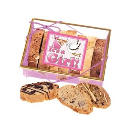 It's A Girl Biscotti Platter, 1 lb