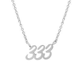 Balilou Angel Numbers Bracelet Angel Number Chain Spiritual Jewellery Lucky Charm Talisman - 333, Stainless Steel