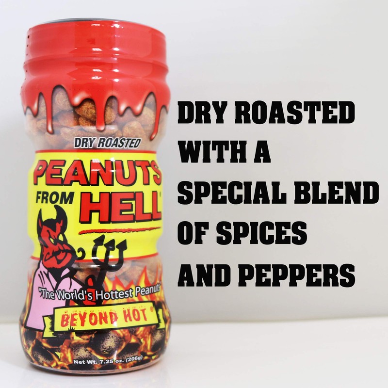 Peanuts from Hell - Ultimate Spicy Gourmet Gift Peanuts 7.25