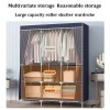 Design Portable Closet Wardrobe Clothes Rack Storage Organizer Shelf Black