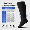 BODALA - Calcetines de compresión de talla grande para mujeres