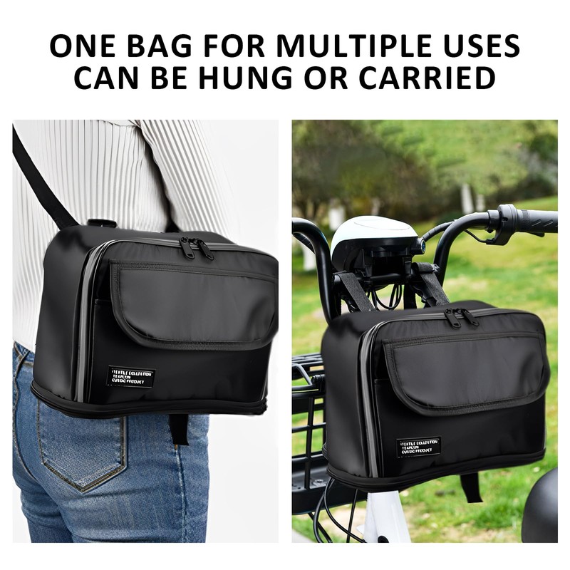 Yilceemy Bicycle Handlebar Bag, Waterproof Handlebar Bag, Waterproof Handlebar Adapter,