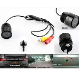 VIGORWORK New 28mm Reverse Rearview Back-up Night Vision IR Car Camera Waterproof 420TVL Rear View Camera PAL/NTSC CCD
