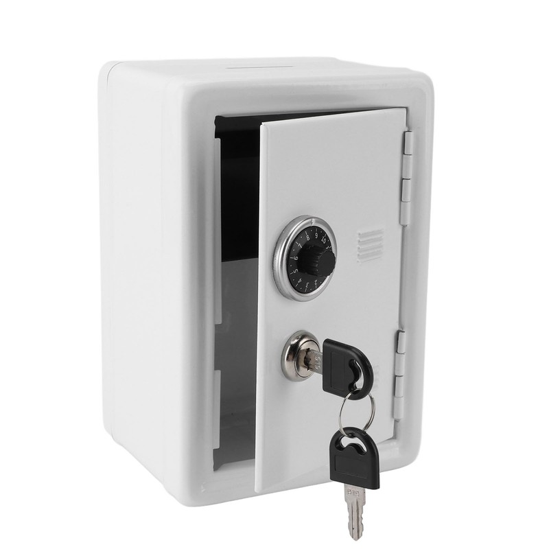Money Bank Creative Cute Metal Vertical with Lock Keys Cash