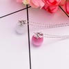 YTDYTD Cat Eye Stone Apple Pendant Necklace Pink White Gold