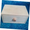 OSALADI 2pcs Wooden Storage Case High Capacity Drawer Organizer for