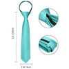 Alizeal Boys Pre-Tied 2.4" Zip Slim Tie - aqua