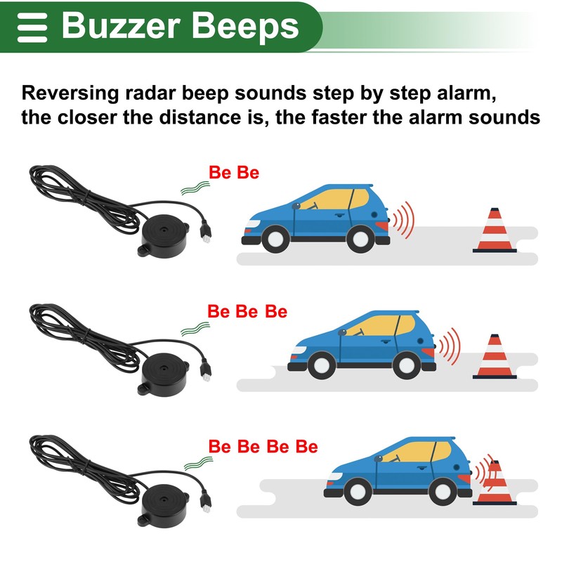 Motoforti Universal Car Vehicle Reverse Backup Radar System Reverse Parking