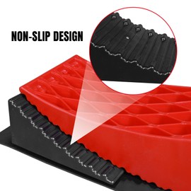 Jack Boss RV Leveling Blocks, 2 Packs Camper Stystem Ramp Kit for Travel Trailer with Two Chocks, 2 Anti Slip Mats, Up to 35000 LBS, Easier & Faster Camper Trailers Leveling Blocks, RV Leveling System