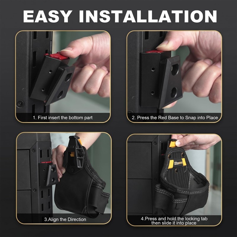 2 Pcs Tool Pouch Holder Fits for ToughBuilt ClipTech, Quick-Access