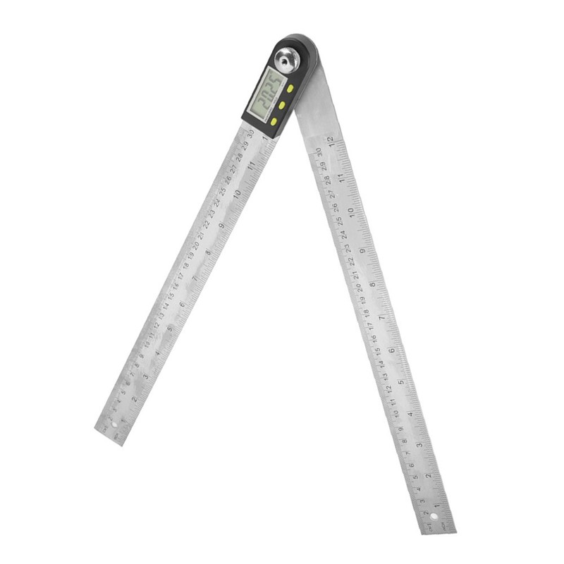 0-300mm Stainless Steel Electronic Protractor Digital Goniometer Angle Finder Miter