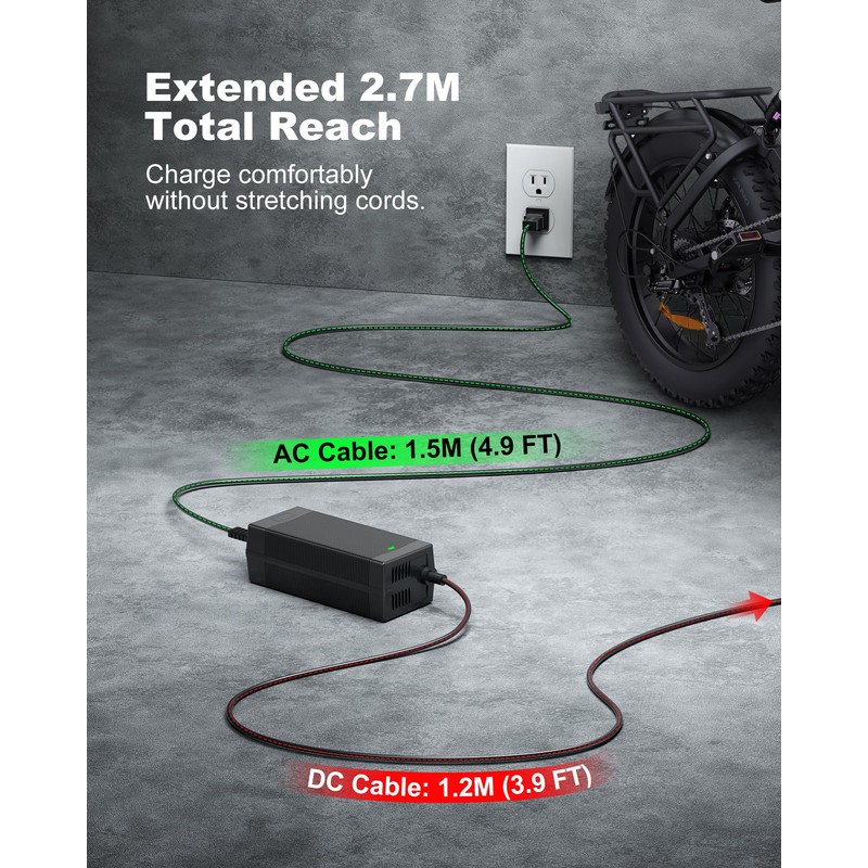 VHBW 54.6V 2A Charger Compatible with iScooter iX3 iX4 i10