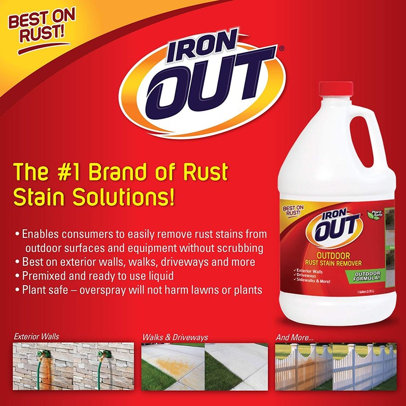 Iron OUT Liquid Rust Stain Remover, Pre-mixed, Quickly Removes Rust