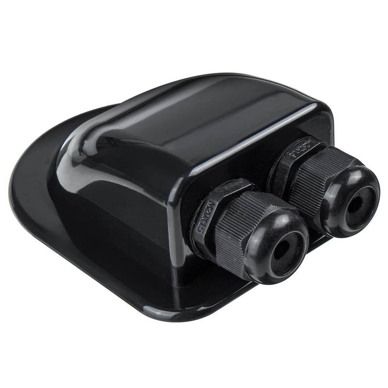 Mujiluxe Black 2 pieces roof feed-through, cable guide, cable guide,