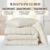 Amélie Home Fleece Queen Comforter Set Ivory, 3 Pieces Super