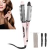 2‑in‑1 Hair Straightener Flat Iron Hot Round Brush Hair Straightening