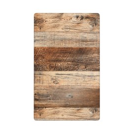 Brown Wood Single Blank Wall Plate 1 Gang No Device Blank Wallplate Rustic Farmhouse Wood Grain Decorative Outlet Cover Switch Plates, 4.50 x 2.76 Inch