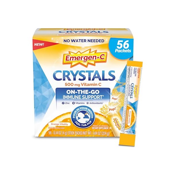 Emergen-C Emergen-C Crystals, On-The-Go Immune Support Supplement with Vitamin C,