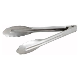 Winco Coiled Spring Heavyweight Stainless Steel Utility Tong, 7-Inch