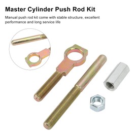 Acouto Manual Master Cylinder Push Rod Kit Professional Adjustable Manual Set Auto Parts Replacement for Ford 1964‑1973 for GM 5/8 Eyelet Metal
