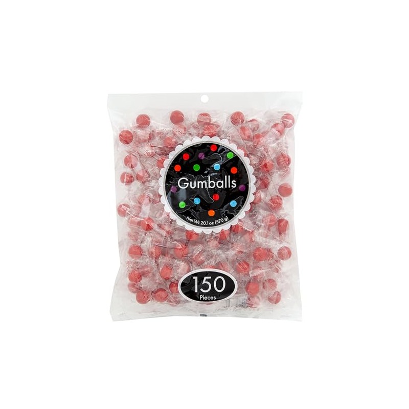 20.1 oz. Individually Wrapped Red Cherry Gumballs - 150 Pcs.