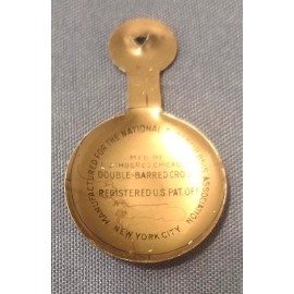 Red Cross Double Barrel Cross Pin Button From 1920_40s Mint Condition