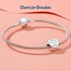 Amuefer Grandma Heart Charms for Bracelets 925 Sterling Silver with